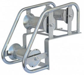 Accessories Verzinkter Kabelrollenbock für Schachtkante mit Stahlrollen